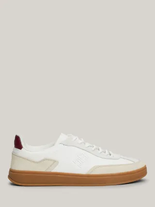 Tommy Hilfiger Heritage Suede Court Trainers, Classic Beige