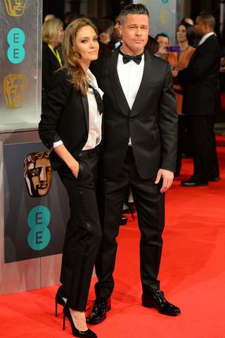 Brad Pitt And Angelina Jolie At The BAFTAs 2014