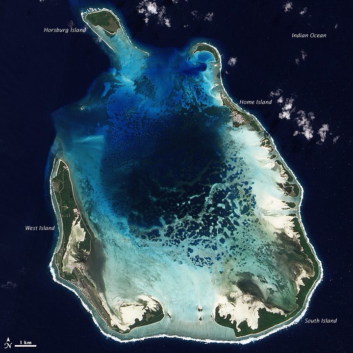 cocas keeling islands coral atoll