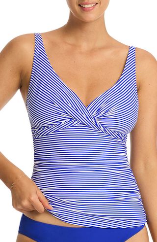 Varsity Cross Front Multifit Tankini Top