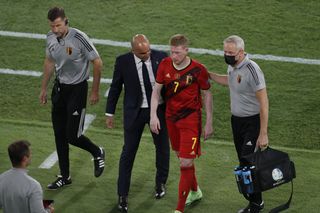 Kevin De Bruyne is an injury doubt for Belgium