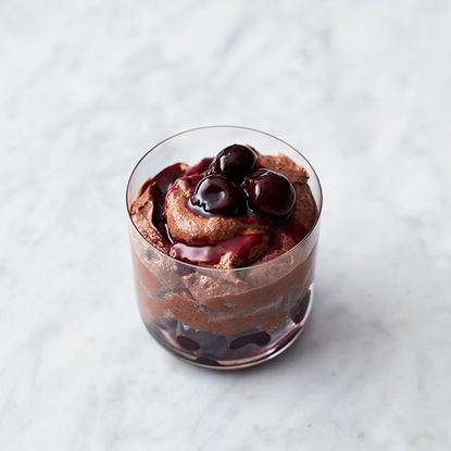 Jamie Oliver 5 ingredients quick and easy recipes cherry chocolate mousse