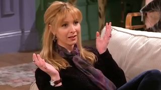 Lisa Kudrow is shown as Phoebe on Friends.