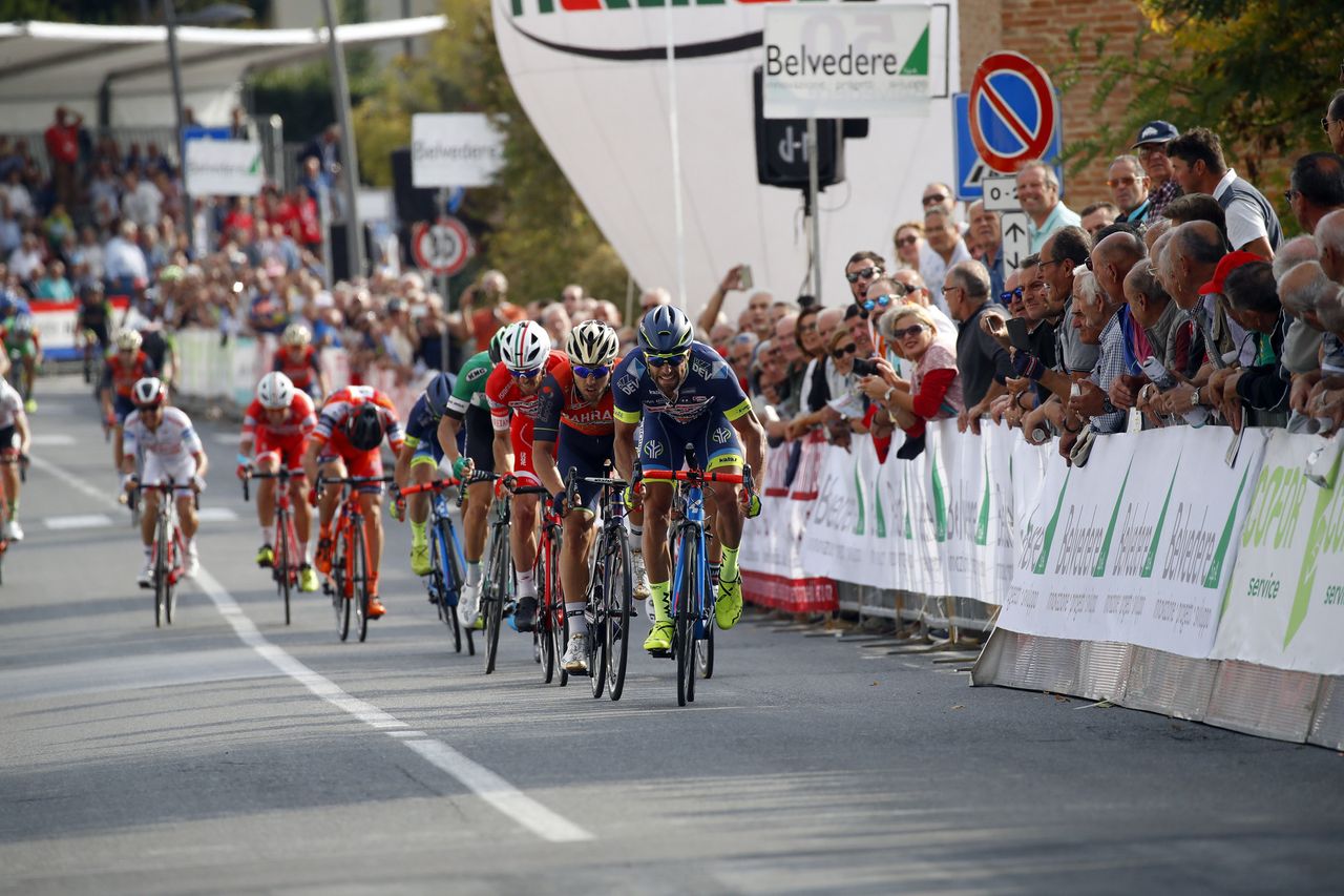 Andrea Pasqualon (Wanty-Groupe Gobert) wins the Coppa Sabatini.