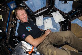 Astronaut Tim Peake carried packets filled with salad rocket seeds into space.
