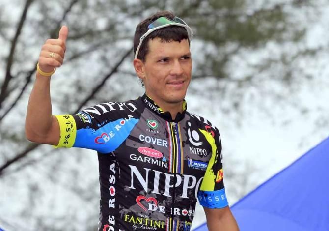 Julian Moreno Arredondo (Nippo - De Rosa) looks set to win the race