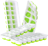 Ice Cube Tray 4 Pack with Non-Spill Lids|  £13.99