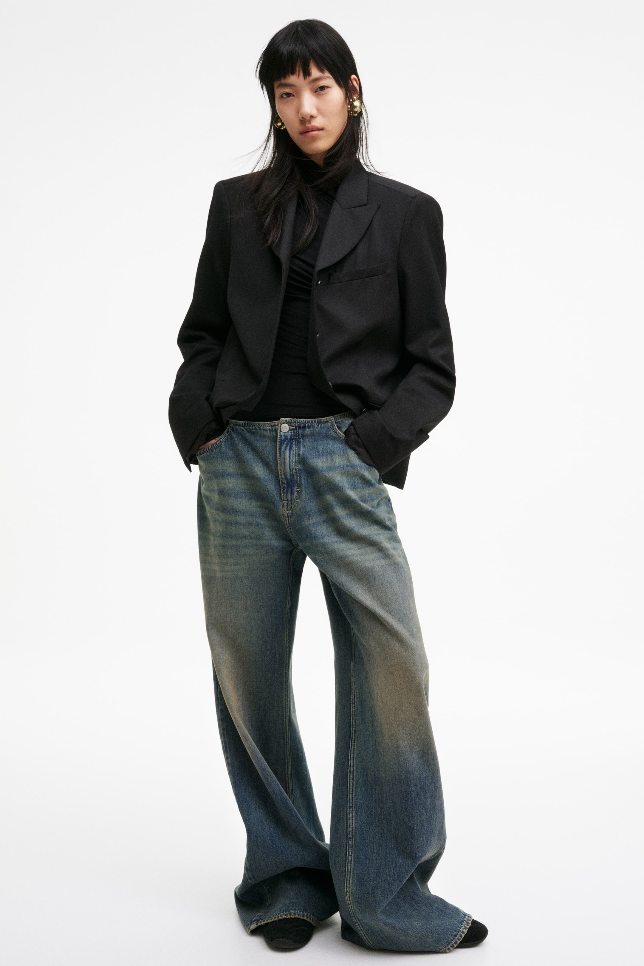 Baggy Low Jeans - Denim Blue