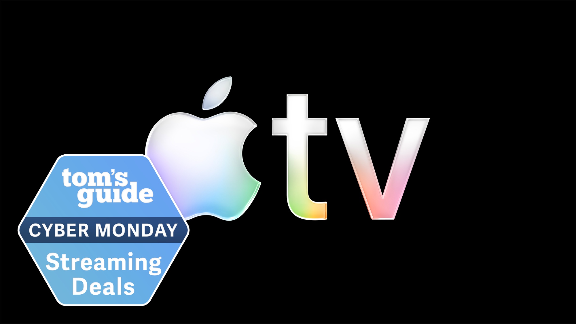 Apple TV logo with Cyber Monday badge