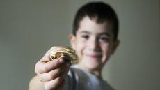 Kid with fidget spinner