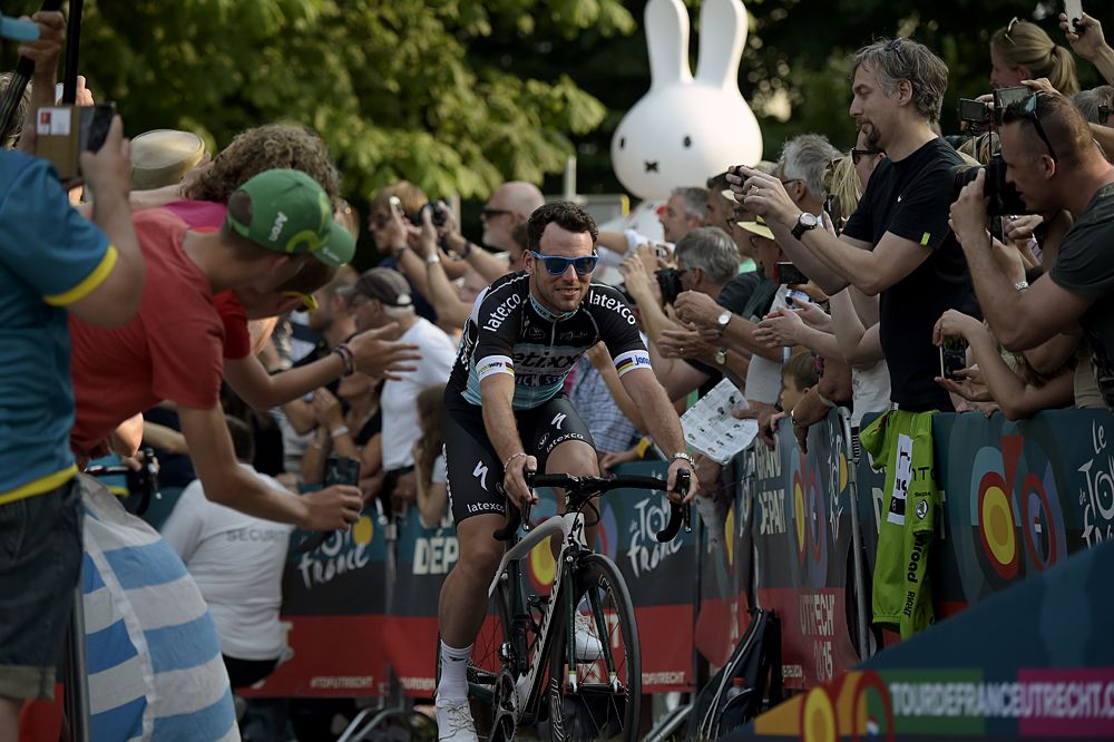 Etixx-QuickStep's Mark Cavendish rides on stage