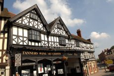 Tanner Wine merchants on The Wyle Cop in Shrewsbury, Shropshire, England.