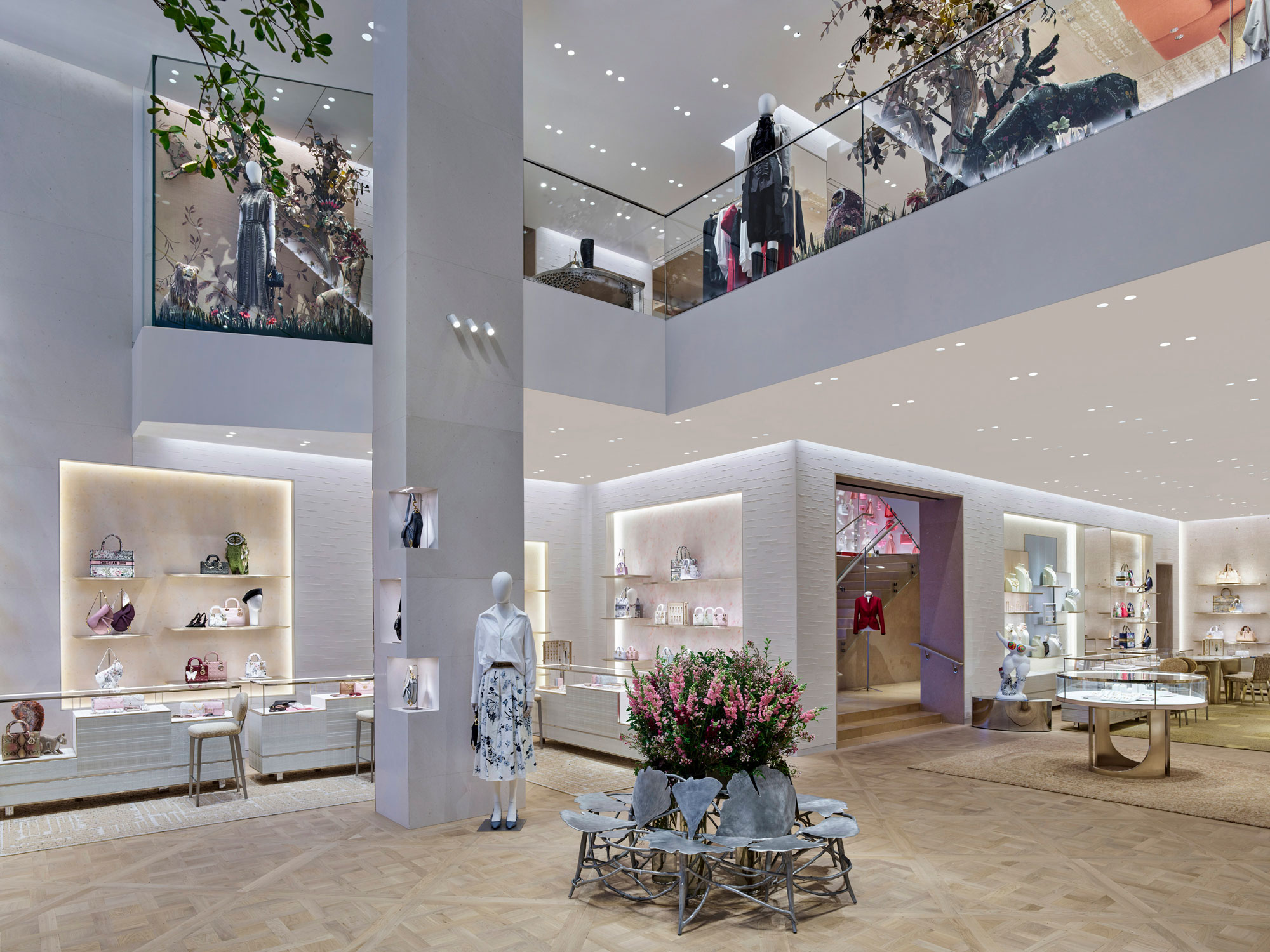 a photo of the interior of a Dior store