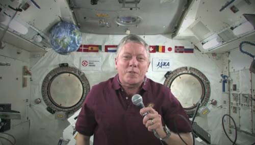 NASA astronaut Mike Fossum, commander of the Expedition 29 crew on the International Space Station, offers a video tribute to armed servicemen and women for U.S. Veteran&#039;s Day on Nov. 11, 2011.