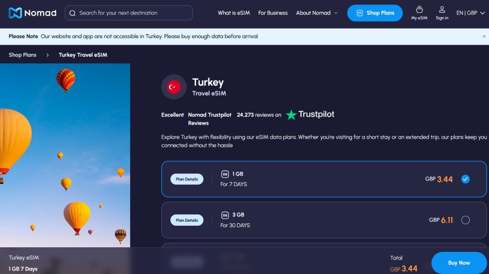 Nomad website screenshot (November 2025).