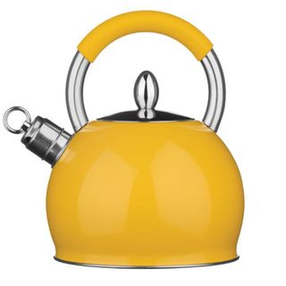 Premier Kitchenware stovetop whistling kettle in yellow