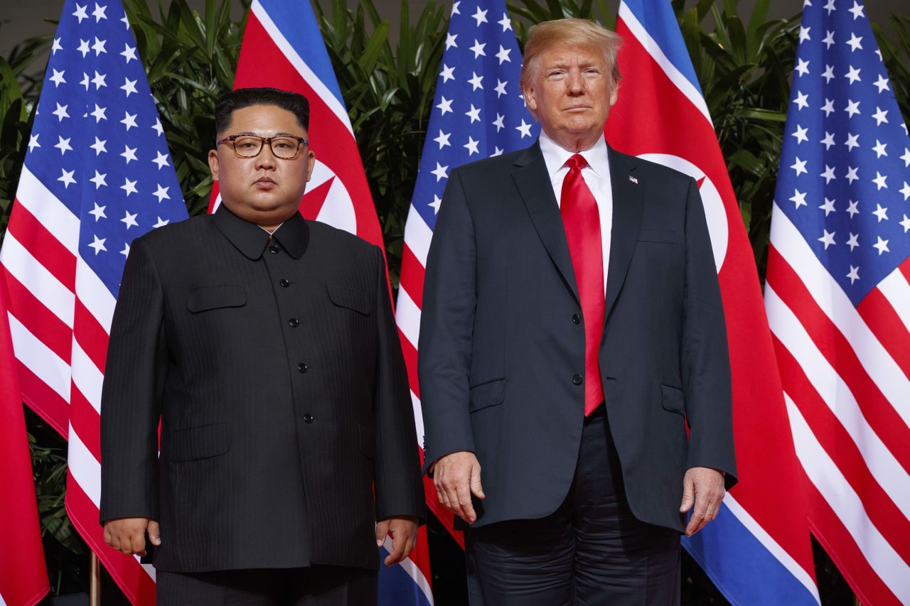 Kim Jong Un and Donald Trump.