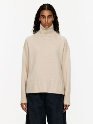 Roll-Neck Cashmere-Wool Jumper