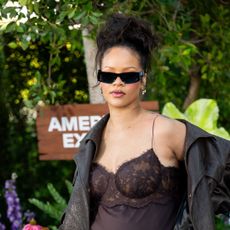 Rihanna wearing sunglasses and posing