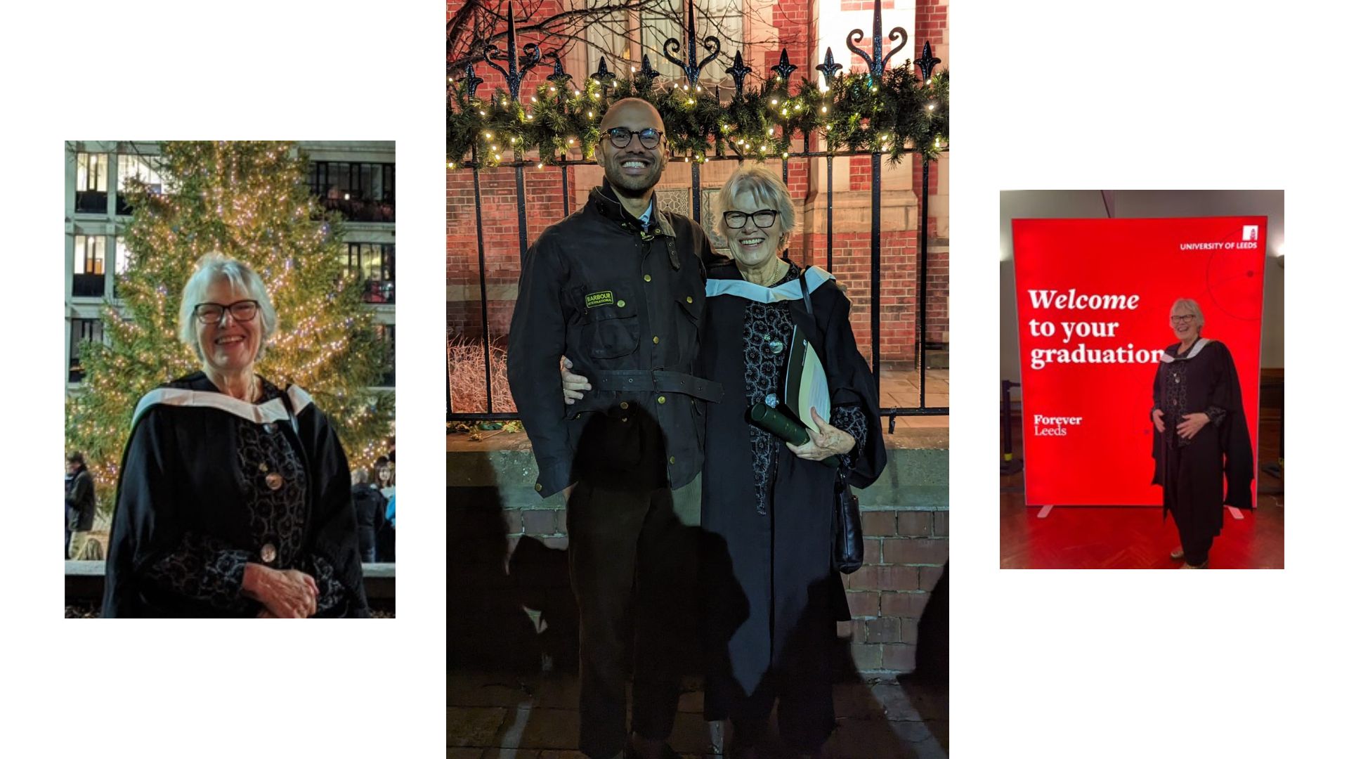 Su Thompson at her graduation with her son Jojo
