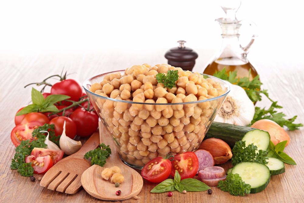 mediterranean diet, chickpea, vegetables