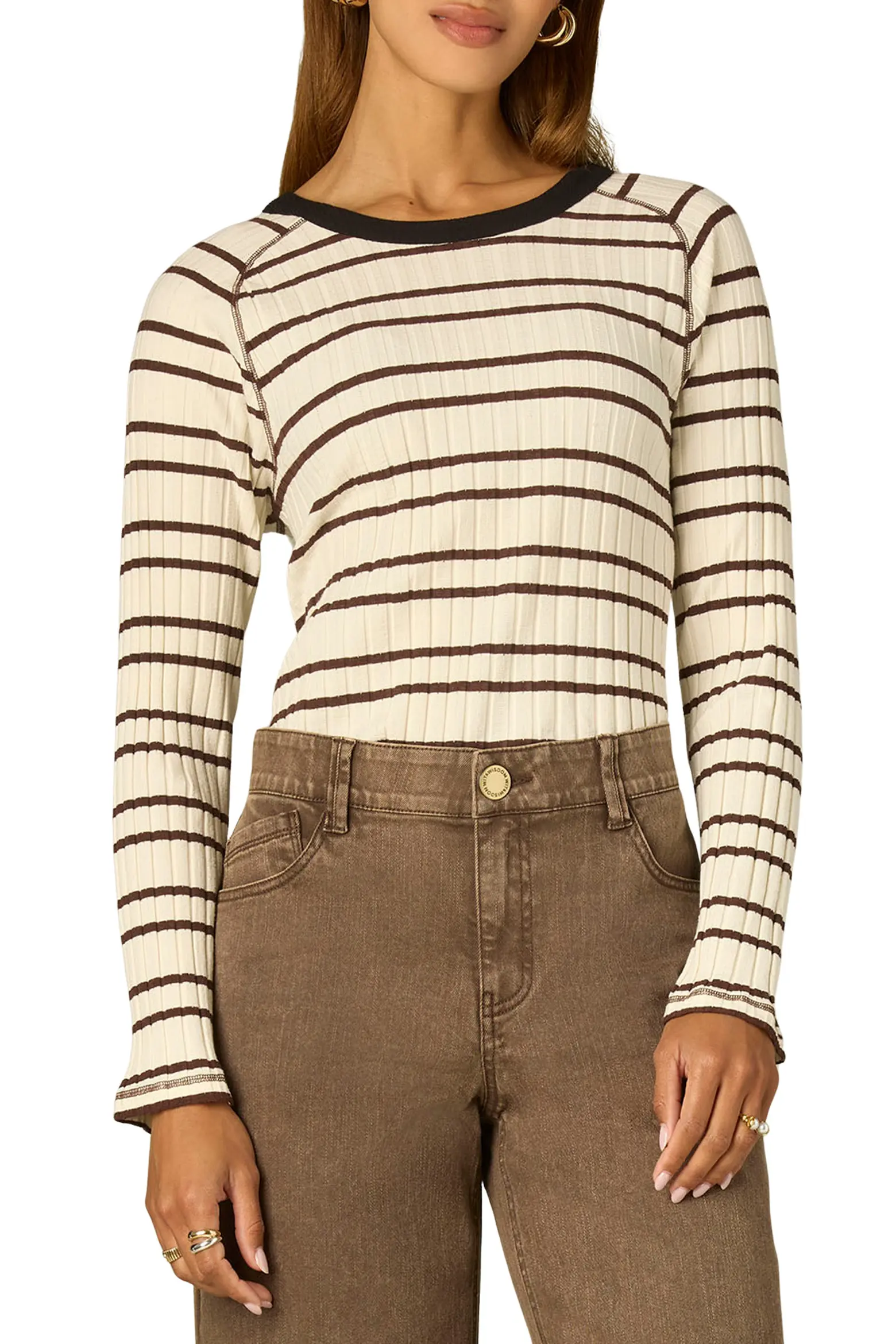 Wit &amp;amp; Wisdom, Stripe Rib Top