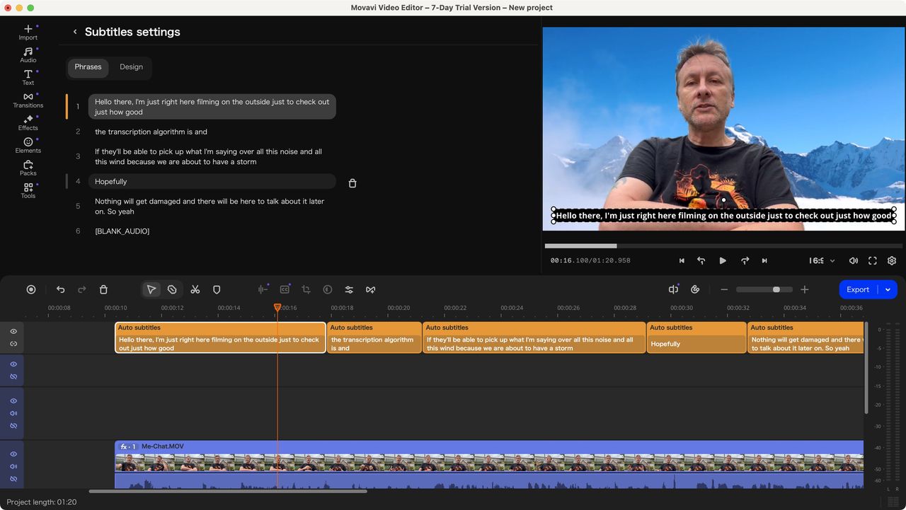 Movavi Video Suite 2025 during our review