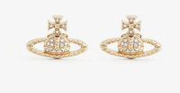 Vivienne Westwood Mayfair orb yellow gold-toned brass stud earrings | $89