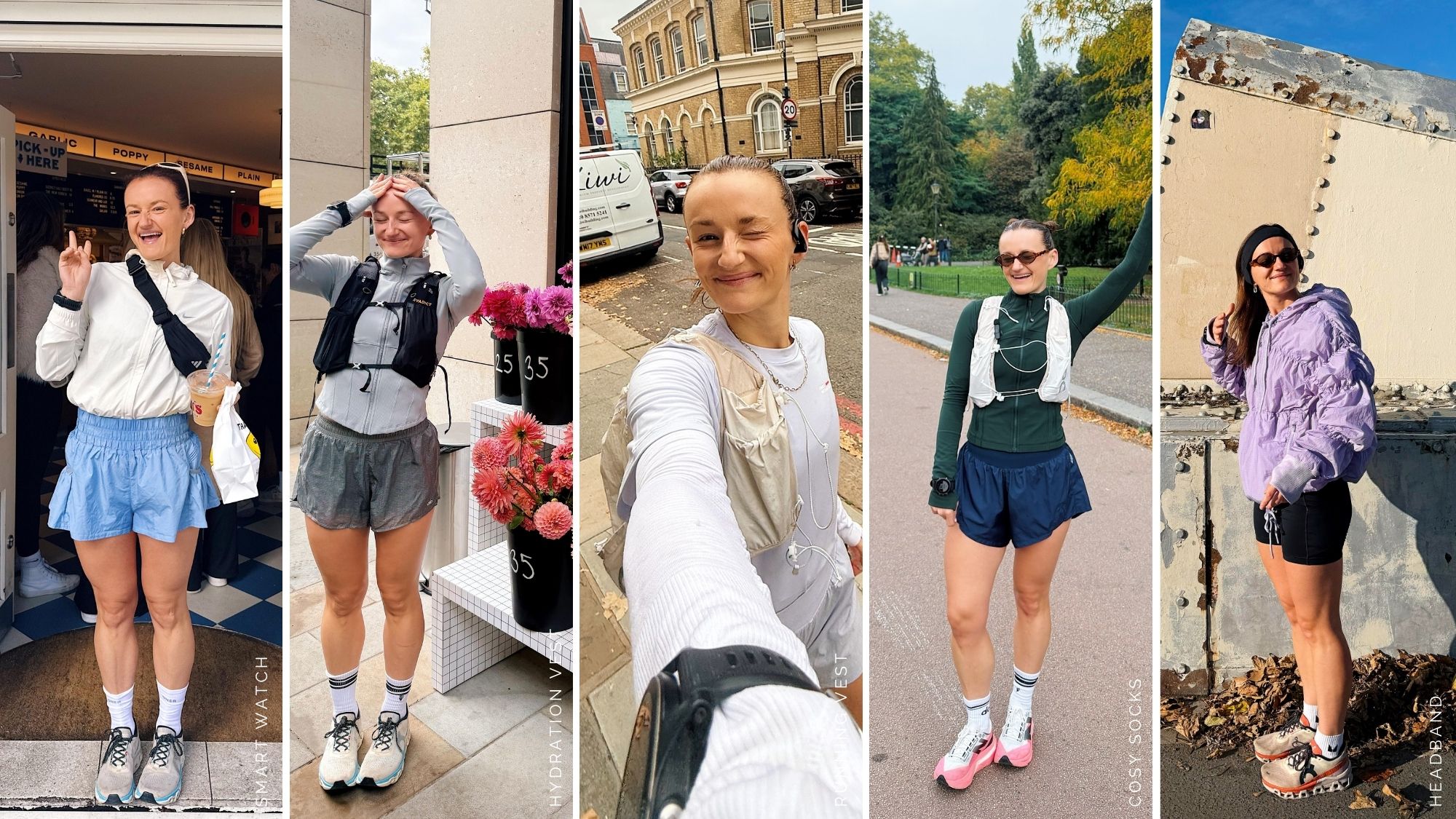 ally wearing a series of the best running accessories in this article