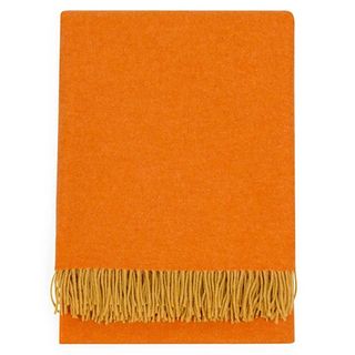 orange Merino wool throw