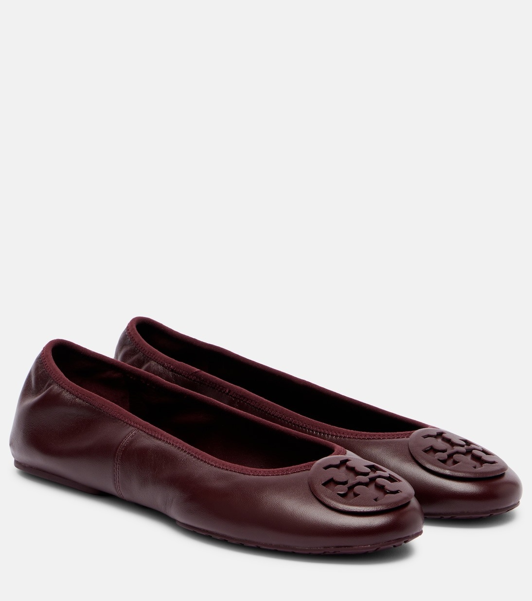 Tory Burch, Reva Travel Leather Ballet Flats