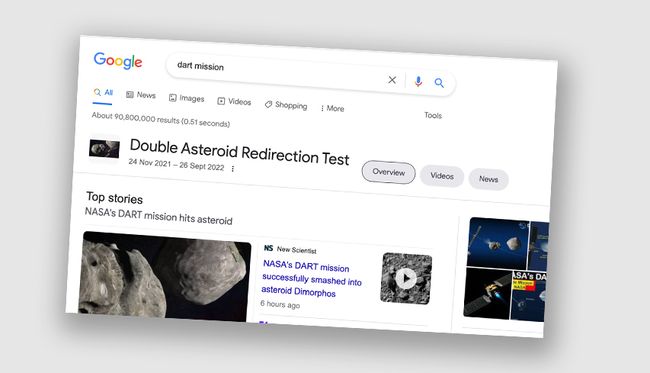 Google's Dart Mission Homepage Easter Egg Is Out Of This World ...