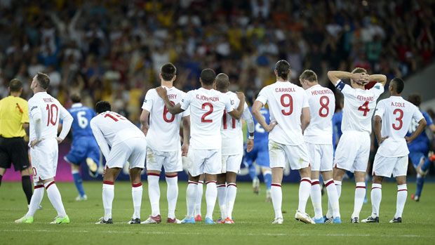 England go out on penalties at Euro 2012