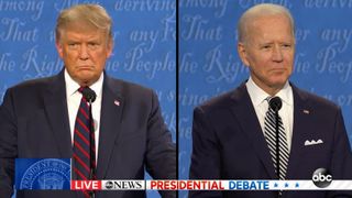 Donald Trump and Joe Biden during the first Presidential Debate on Sept. 29, 2020