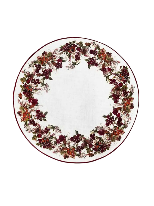 Burgundy Pumpkin Bordered Placemat, 13x72