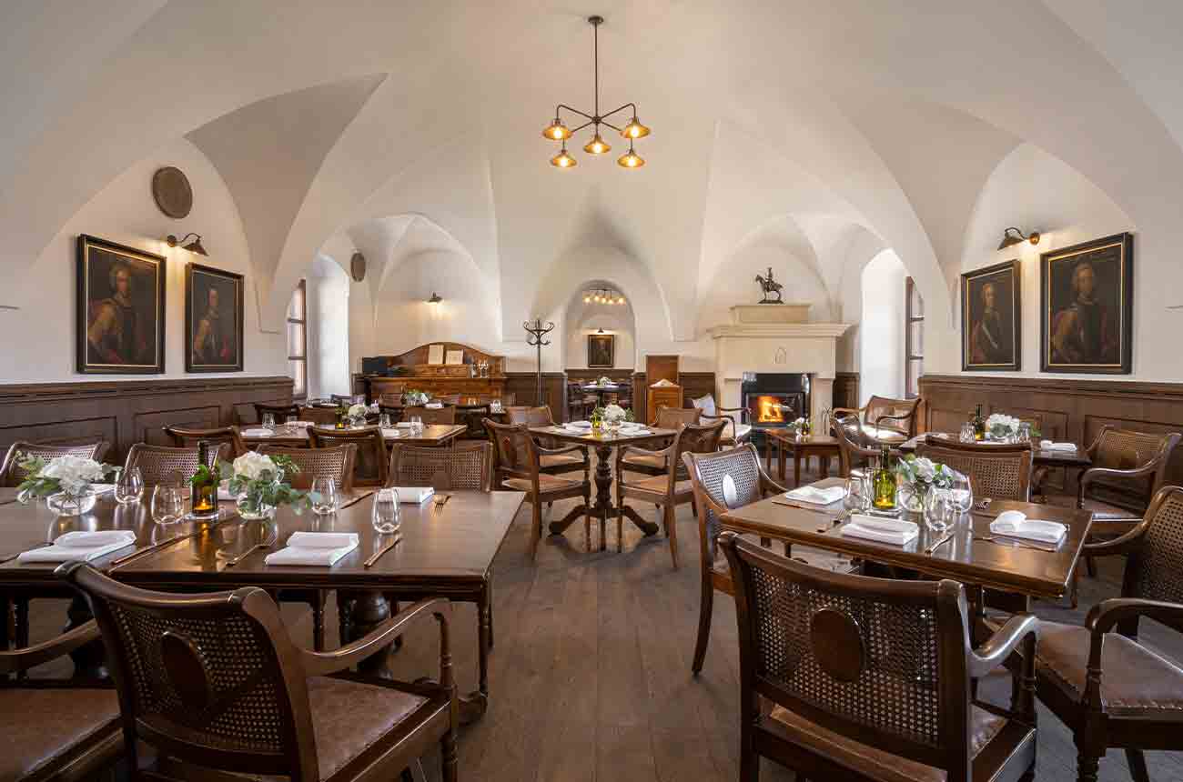 Palatin restaurant at VAIJUR winery's P&amp;aacute;lffy Manor in Sv&amp;auml;t&amp;yacute; Jur in Slovakia