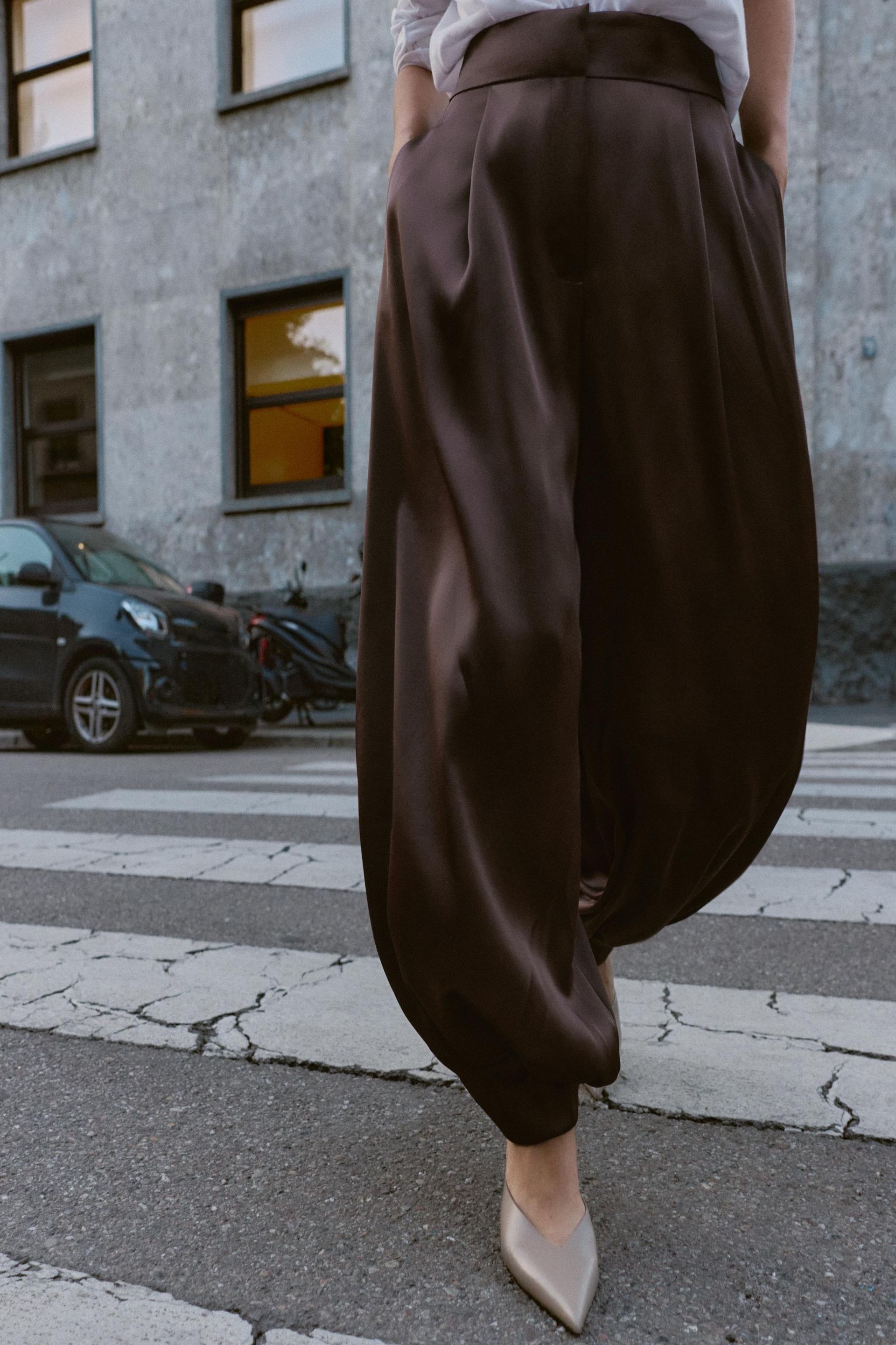 Satin Balloon Pants