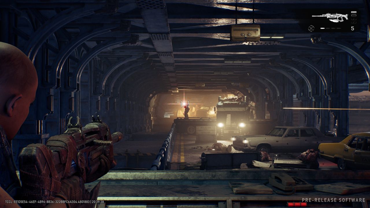 A screenshot from our Gears of War E-Day hands-on built on PC.