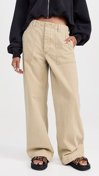 R13 Wide Leg Utility Pants