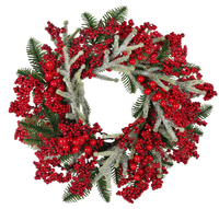 Red berry Christmas wreath by Amazon