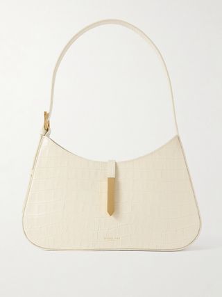 Tokyo Croc-Effect Leather Shoulder Bag