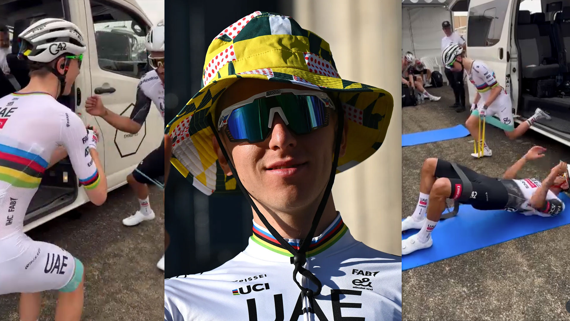 Montage of Tadej Pogacar working out
