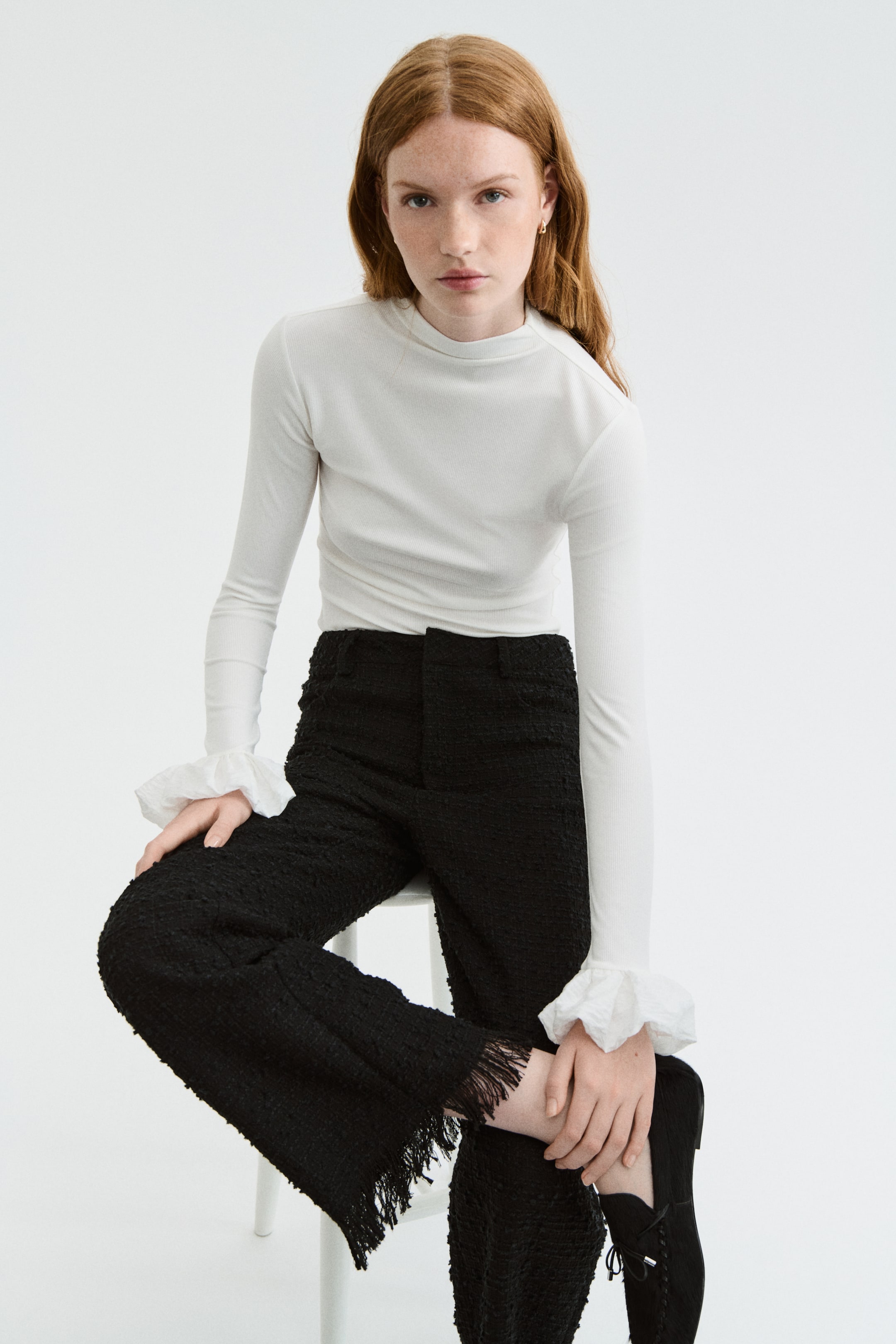 textured trousers