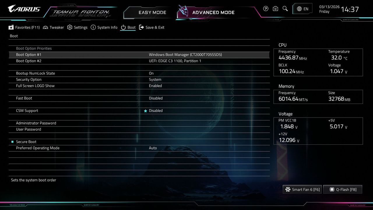 Gigabyte X870E Aorus Xtreme AI Top - BIOS
