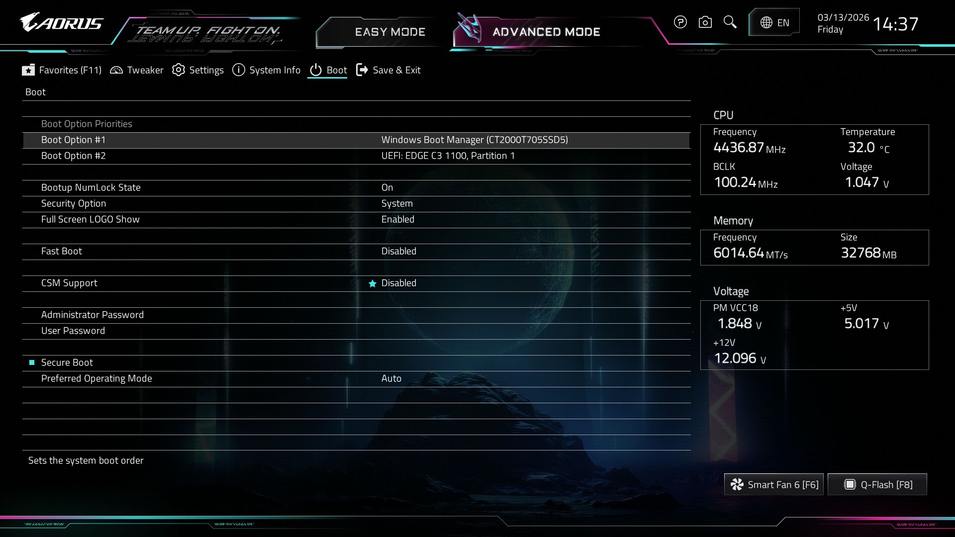 Gigabyte X870E Aorus Xtreme AI Top - BIOS