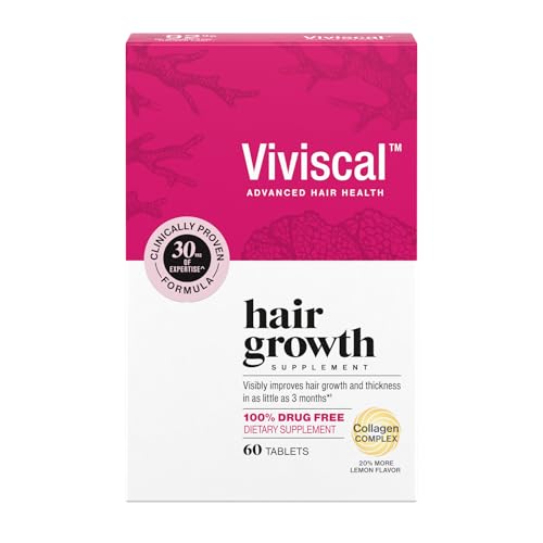 Viviscal Hair Growth Supplements for Women for Thicker, Fuller Hair, Nourishes Thinning &amp;amp; Loss, With Proprietary Collagen Complex, 60 Tablets, 1 Month Supply