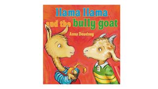 red book cover with illustartion of a llama and a goat