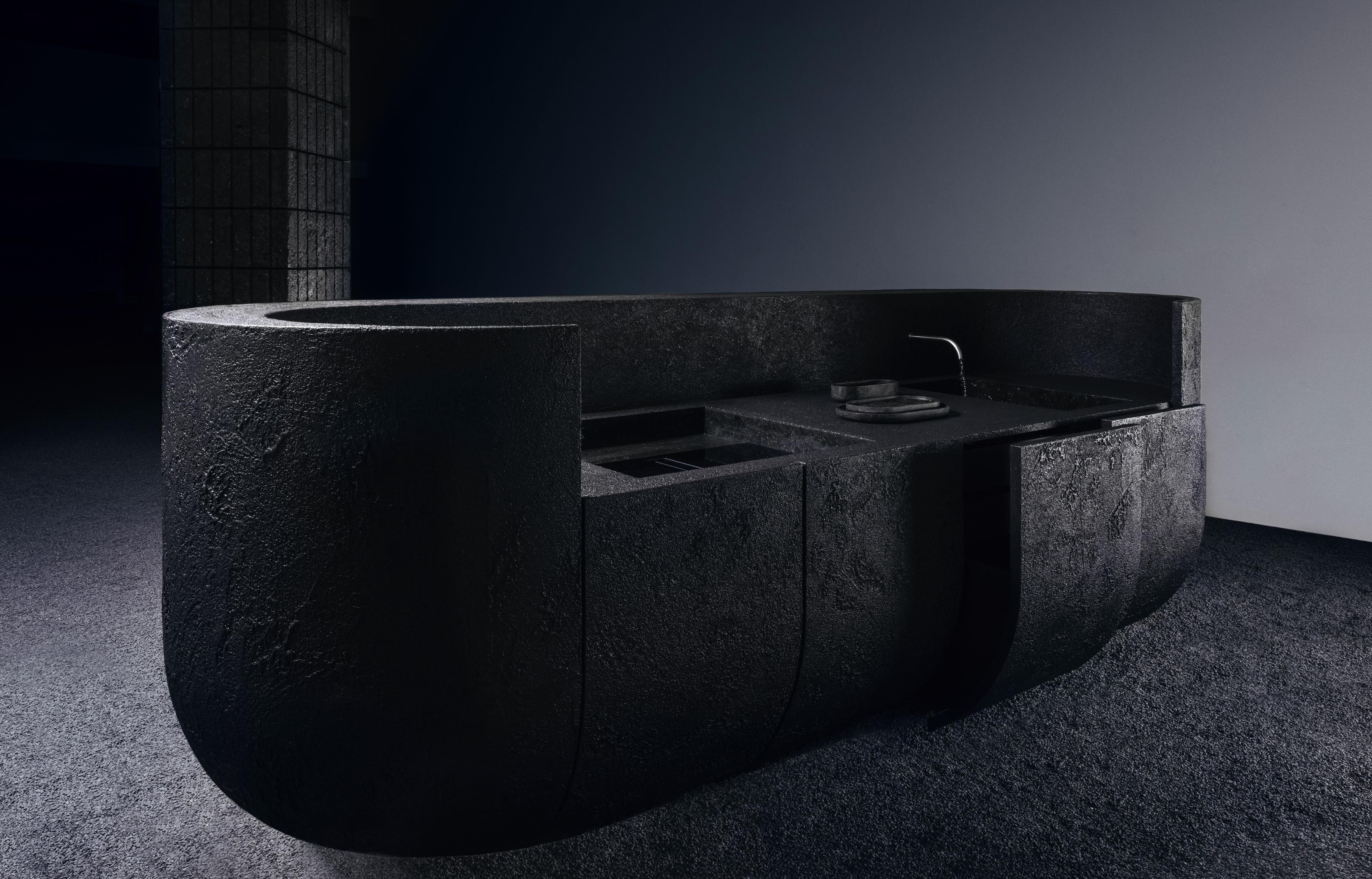 Black stone kitchen