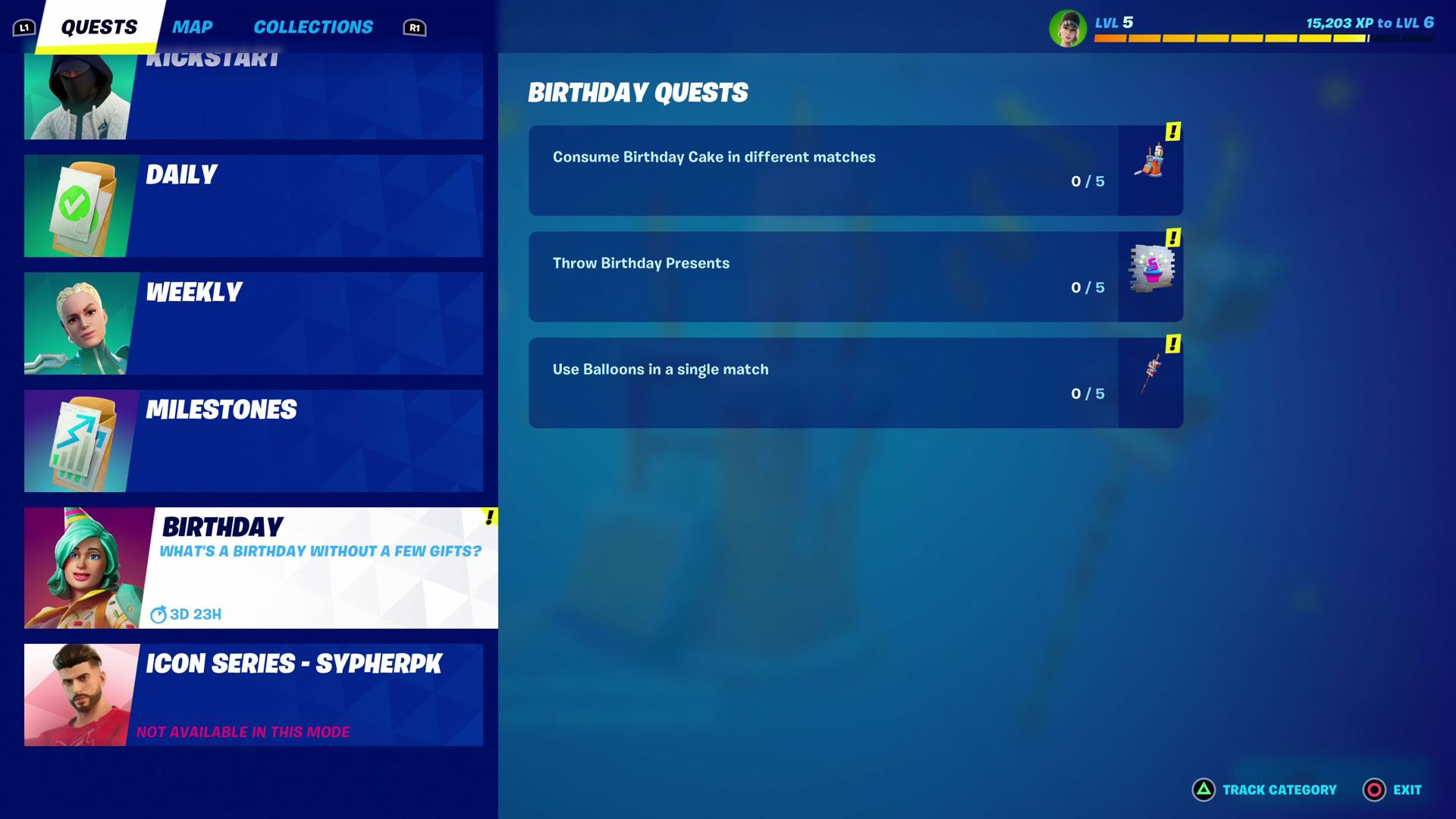 Fortnite Birthday Quests 2022