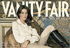 Marie Claire clebrity news: Vanity fair cover, Carla Bruni